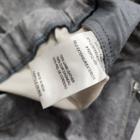 Sachin & Babi Valiant Leggings in Blue Gray Lamb Leather Suede Pants Size 2 NWT - Picture 4 of 5